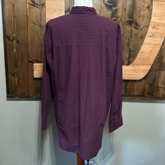 Madewell Purple Striped Button-Up Shirt - Picture 6 of 8